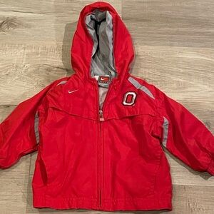 Nike Ohio State Buckeyes infant red windbreaker jacket in size 12M.